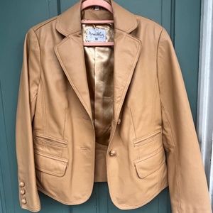 Women's Real Leather Pamela McCoy Blazer Jacket